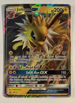 Pokemon TCG - Jolteon GX SM173 SUN & MOON Black Star Promo Holo Card NM - Image 1