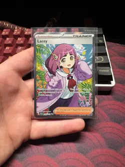 Pokemon TCG Stellar Crown Lacey Full Art Ultra Rare Holo Trainer Card 166/142 - Image 1