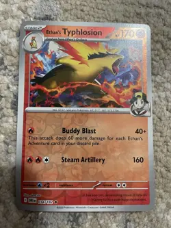 Pokemon TCG Destined Rivals- Ethan’s Typhlosion Reverse Holo + Holo Card Set - Image 2