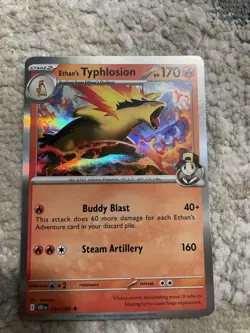 Pokemon TCG Destined Rivals- Ethan’s Typhlosion Reverse Holo + Holo Card Set - Image 4