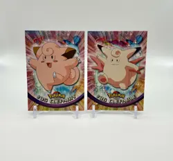 Pokemon Card - Clefairy, Clefable - Topps - Green Logo - 2 Card Set - Image 1