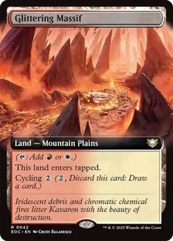 MTG - Glittering Massif - Extended Art - Edge of Eternities - Magic - Image 1
