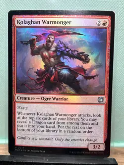 MTG TCG: Kolaghan Warmonger 17, March of the Machine: The Aftermath _ FOIL - Image 1
