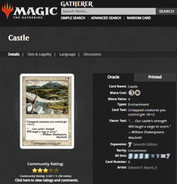 2001 MTG Magic the Gathering 7th Seventh Edition Foil Japanese #5 Castle Japan - Image 3