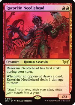 Razorkin Needlehead - #153 Rare Foil NM (MTG: Duskmourn: House of Horror) - Image 1