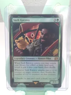Sazh Katzroy MTG Final Fantasy Card Magic the Gathering 199 Foil - Image 1