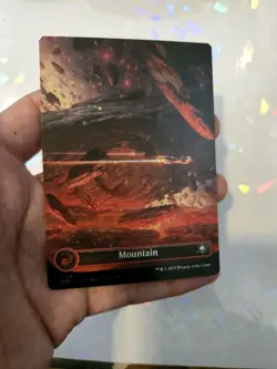 Mountain GALAXY FOIL BORDERLESS Full Art Land Edge of Eternities MTG Card NM - Image 2