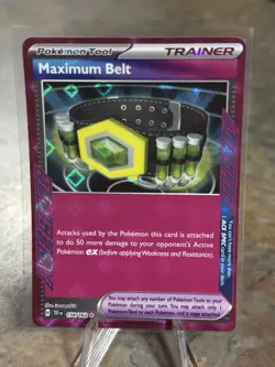 Maximum Belt 154/162 Ace Spec Rare SV05: Temporal Forces Holo Pokemon TCG NM - Image 1