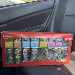 Pokemon TCG: Scarlet & Violet - Prismatic Evolutions 8 Pack Mini Tin Set Costco - Image 1
