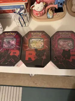 Pokemon TCG: Destined Rivals | Team Rocket Tin | Set of 3 | New & Sealed - Image 1