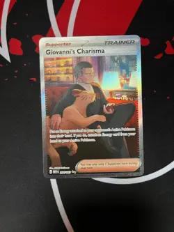 Pokemon TCG Giovanni's Charisma 204/165 Special Illustration Rare - SV: 151 - NM - Image 1