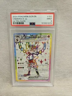 2024 Pokemon SV Stellar Crown Cinderace ex #157/142 PSA 9!! - Image 1