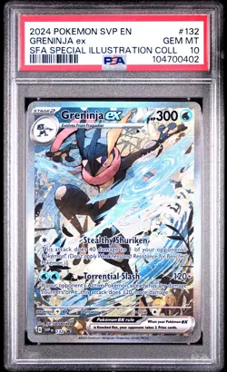2024 POKEMON SVP EN-SV BLACK STAR PROMO #132 GRENINJA EX PSA 10 - Image 1