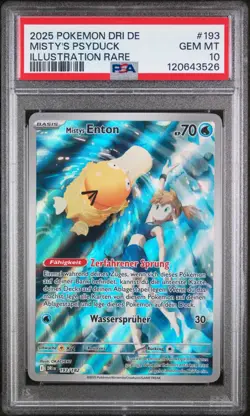 Pokemon Karte Mistys Enton 193/182 Ewige Rivalen Deutsch PSA 10 - Image 1