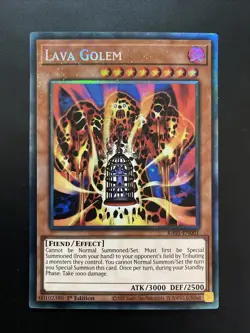 Yu-Gi-Oh! Lava Golem Ra01-En001 Eng 1St Collectors Rare Near Mint - Image 1