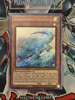 Yugioh! Animadorned Archosaur Secret Rare Near Mint 1st Edition ETCO-EN037 - Image 1