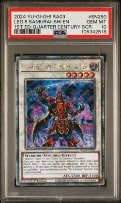 2024 YU-GI-OH! RA03-1ST EDITION QC SR LEGENDARY SIX SAMURAI - SHI EN PSA 10 - Image 1