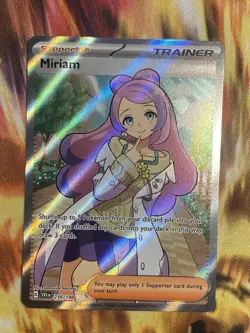 Pokemon TCG Miriam Scarlet & Violet Full Art Ultra Rare Holo Card 238/198 NM - Image 1