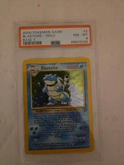 2000 Pokemon Blastoise Card Holo PSA 8 NM-MT Base Set II - Image 1