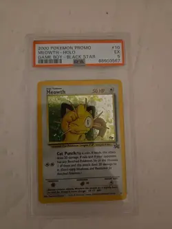 2000 Pokemon Promo Meowth Holo #10 PSA Grade EX 5 Card - Image 1