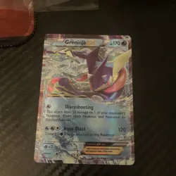 Pokemon cut error TCG Ash-Greninja EX XY133 Black Star Promo Holo Card HP 2016 - Image 1
