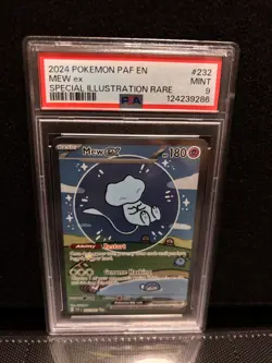 Pokemon Mew EX TCG Card 232/091 Paldean Fates Bubble Mew PSA 9 Mint - Image 2