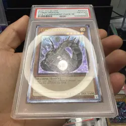 Yu-Gi-Oh Cyber Dragon Ultimate Rare Card OP16-EN001 PSA 10 - Image 3