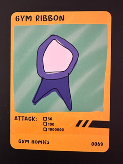Pokemon parody card Pokenots Gym homies dysfunctional passholder Gym ribbons - Image 1