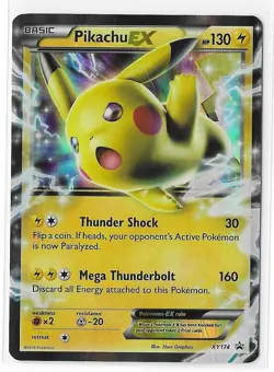 Pikachu EX XY174 XY Black Star Promo Holo 2016 Rare Pokemon Card LP - Image 1