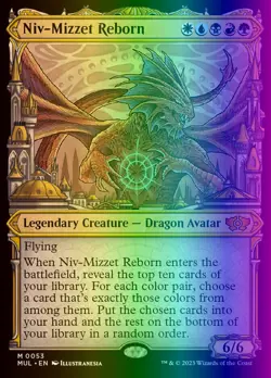 MTG Niv-Mizzet Reborn (53/210) March of the Machine Multiverse Legends LP FOIL - Image 1