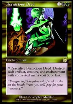 MTG English Pernicious Deed Light Play Normal Apocalypse - Image 1