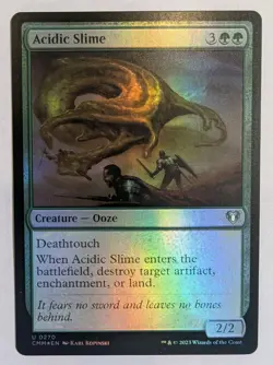 Acidic Slime Commander Masters Foil - MTG - Image 1