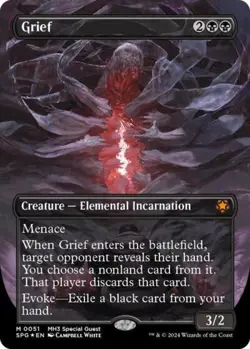 MTG English Grief (Borderless) (Textured Foil) NM Foil Special Guests - Image 1