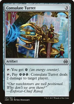 Consulate Turret 147 AER MTG Common Artifact Colorless Energy 2017 Deschamps EN - Image 1