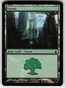 MTG Ravnica: City of Guilds #303 Forest FOIL (303) Lightly played tcg - Image 1