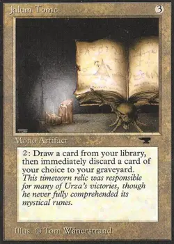 MTG English Jalum Tome Light Play Normal Antiquities - Image 1