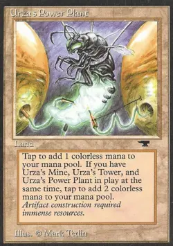 MTG English Urza's Power Plant (Bug) Light Play Normal Antiquities - Image 1