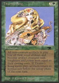 MTG English Titania's Song NM Normal Antiquities - Image 1