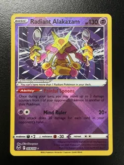Pokemon TCG - Radiant Alakazam - Silver Tempest 059/195 Holo - Image 1