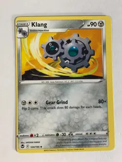 Pokemon TCG Miscut Error Silver Tempest Klang 124/195 Near Mint - Image 1