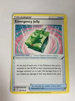 Pokemon TCG Miscut Error Silver Tempest Emergency Jelly 155/195 Near Mint - Image 1