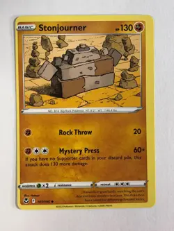 Pokemon TCG Miscut Error Silver Tempest Stonjourner 101/195 Near Mint - Image 1