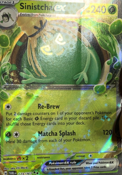 Pokemon TCG Pack Crimp Error Twilight Masquerade Sinistcha EX 023/167 NM - Image 2
