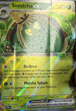Pokemon TCG Pack Crimp Error Twilight Masquerade Sinistcha EX 023/167 NM - Image 3