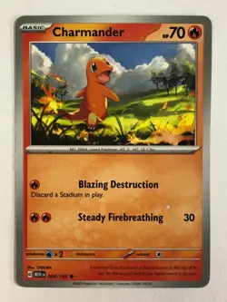 Pokemon TCG Printer Hickey Error 151 Charmander 002/165 Near Mint - Image 1