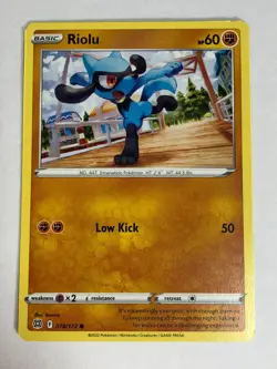 Pokemon TCG Miscut Error Brilliant Stars Riolu 078/172 Near Mint - Image 1