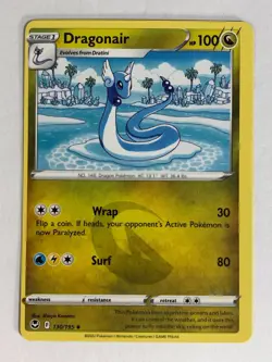 Pokemon TCG Miscut Error Silver Tempest Dragonair 130/195 Near Mint - Image 1