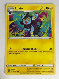 Pokemon TCG Miscut Error Brilliant Stars Luxio 050/172 Near Mint - Image 1