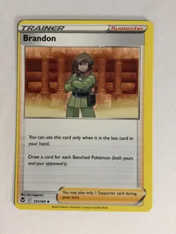 Pokemon TCG Miscut Error Silver Tempest Brandon 151/195 Near Mint - Image 1
