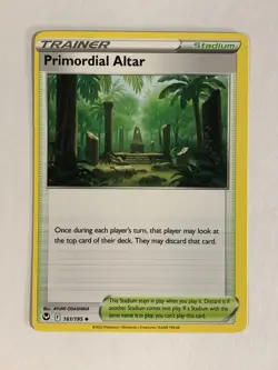 Pokemon TCG Miscut Error Silver Tempest Primordial Altar 161/195 Near Mint - Image 1